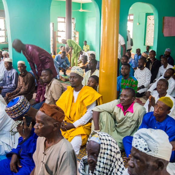 A secton of Muslims during mosque sensitization at swedru